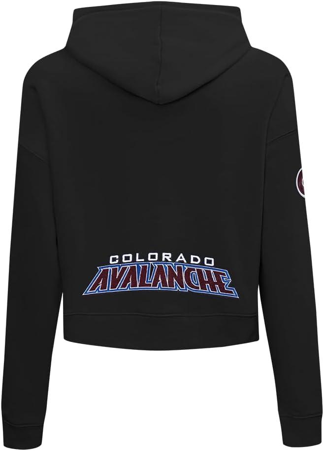 imagePro Standard NHL womens Womens Nhl Classic Chenille Brushed Back French Terry Cropped Pullover HoodieBlack