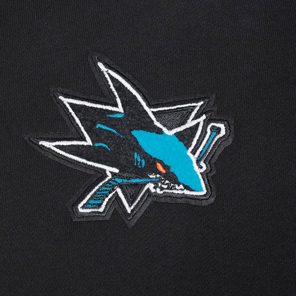 imagePro Standard NHL womens Womens Nhl Classic Chenille Brushed Back French Terry Cropped Pullover HoodieBlack