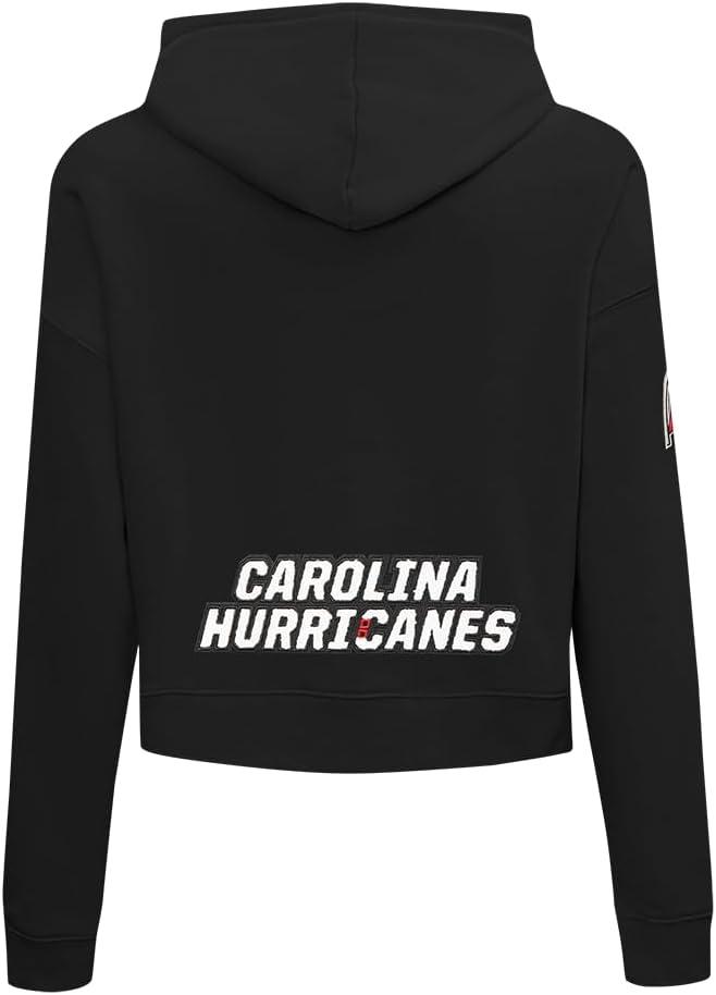 imagePro Standard NHL womens Womens Nhl Classic Chenille Brushed Back French Terry Cropped Pullover HoodieBlack