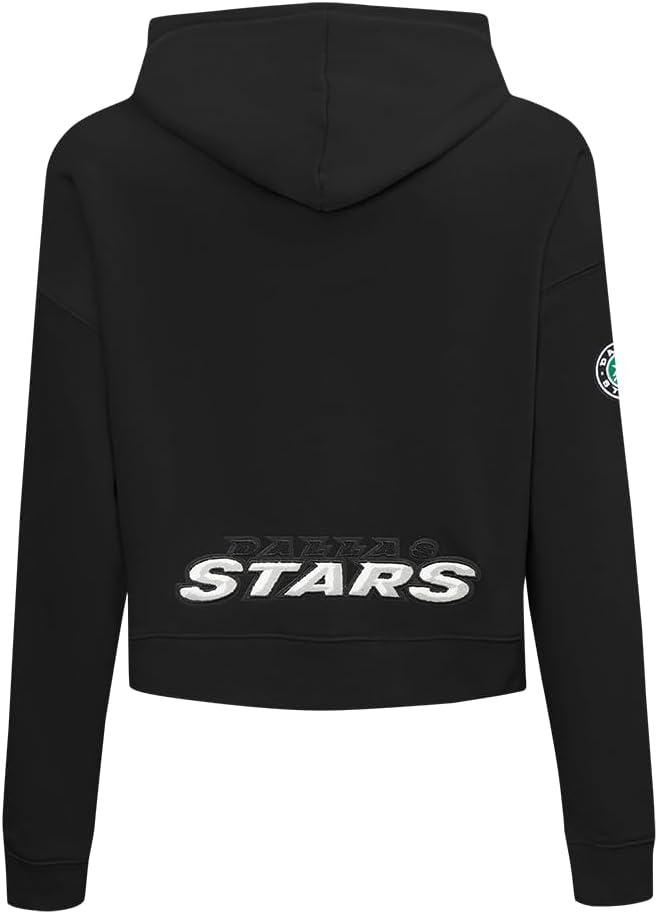 imagePro Standard NHL womens Womens Nhl Classic Chenille Brushed Back French Terry Cropped Pullover HoodieBlack