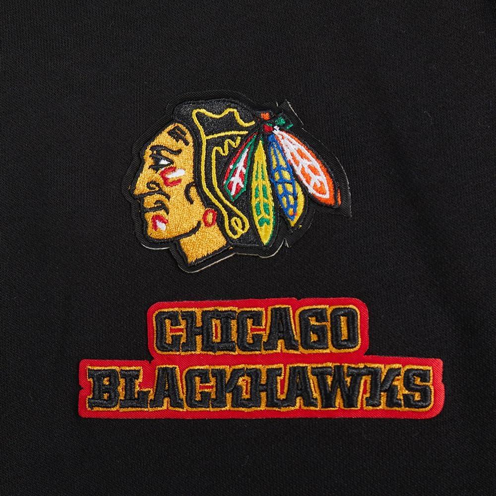 imagePro Standard NHL womens Womens Nhl Classic Chenille Brushed Back French Terry Cropped Pullover HoodieBlack