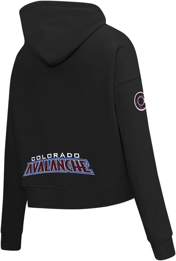 imagePro Standard NHL womens Womens Nhl Classic Chenille Brushed Back French Terry Cropped Pullover HoodieBlack
