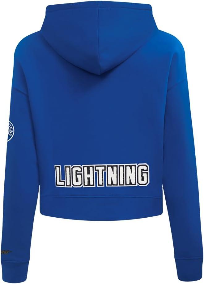 imagePro Standard NHL womens Womens Nhl Classic Chenille Brushed Back French Terry Cropped Pullover HoodieDodger Blue