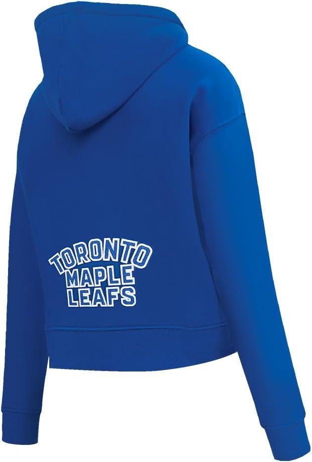 imagePro Standard NHL womens Womens Nhl Classic Chenille Brushed Back French Terry Cropped Pullover HoodieDodger Blue
