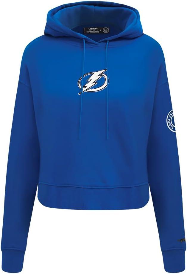 imagePro Standard NHL womens Womens Nhl Classic Chenille Brushed Back French Terry Cropped Pullover HoodieDodger Blue