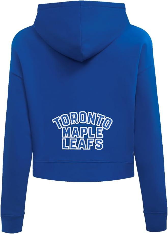 imagePro Standard NHL womens Womens Nhl Classic Chenille Brushed Back French Terry Cropped Pullover HoodieDodger Blue