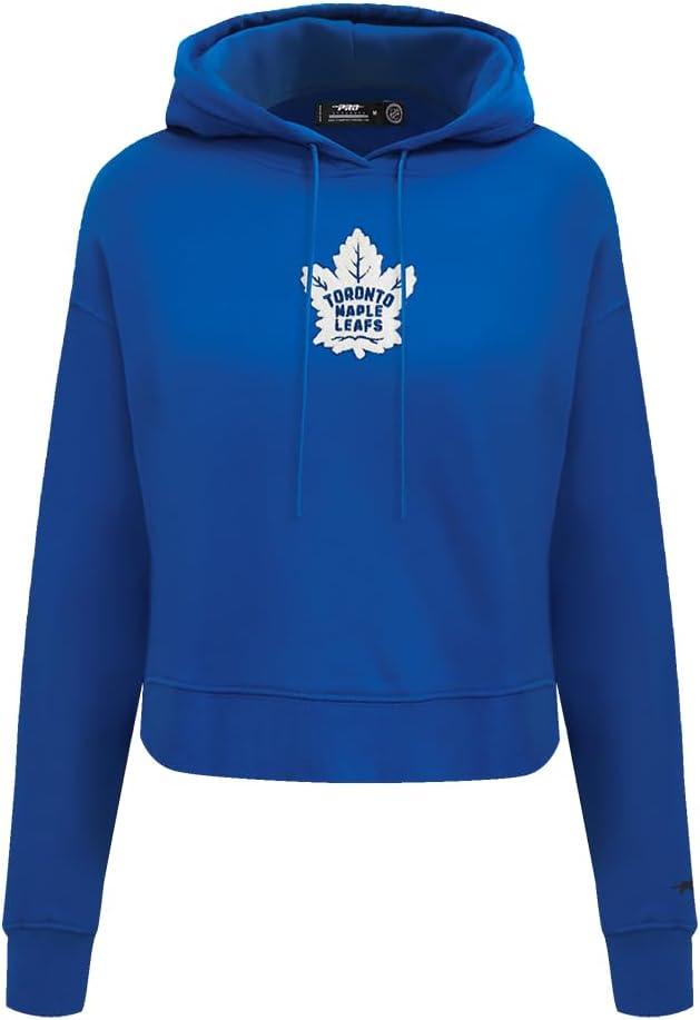 imagePro Standard NHL womens Womens Nhl Classic Chenille Brushed Back French Terry Cropped Pullover HoodieDodger Blue