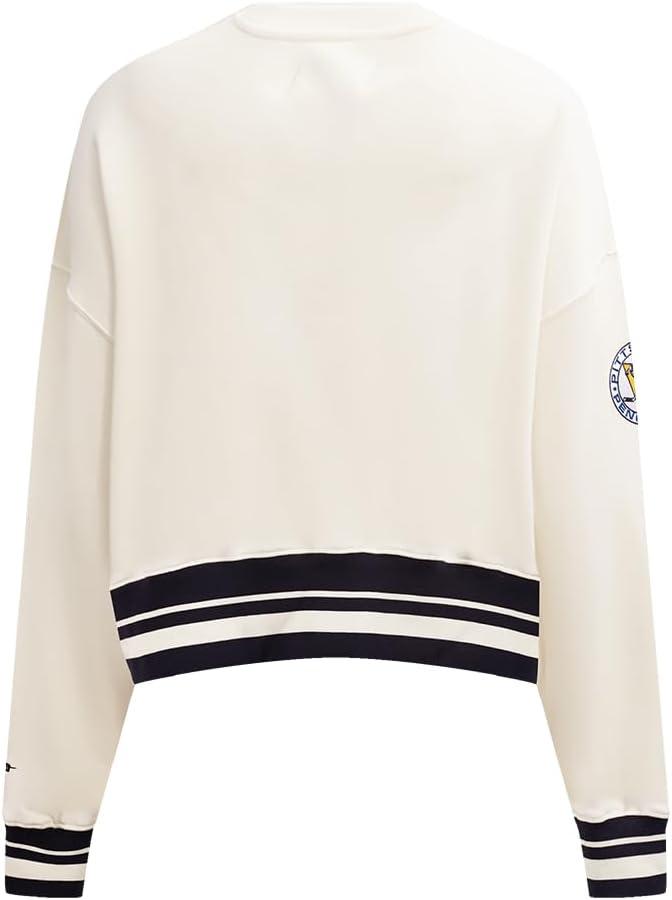 imagePro Standard NHL womens Womens Nhl Retro Classics Brushed Back French Terry Crewneck SweatshirtEggshell Black