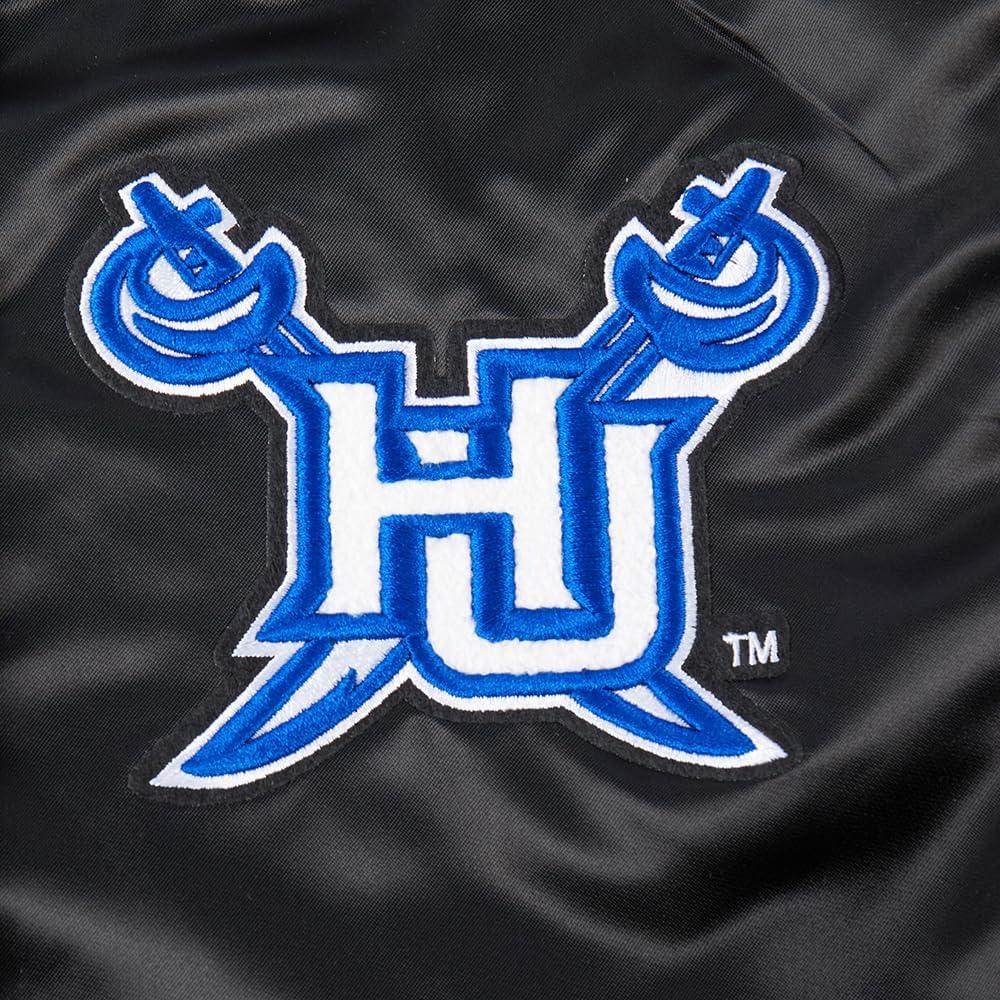 imagePro Standard Womens College Classic Essentials Satin JacketBlackRoyal BlueBlack
