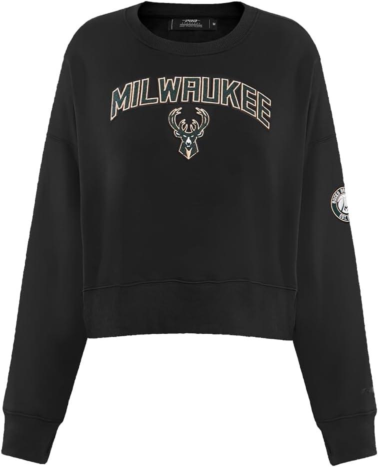 imagePro Standard Womens NBA Classic Chenille Crewneck SweatshirtBlack