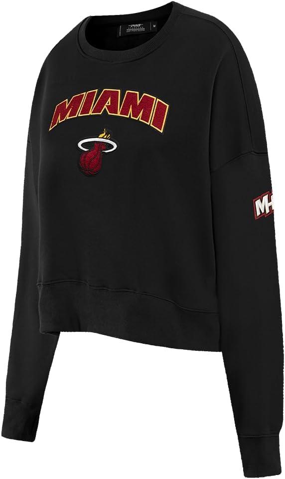 imagePro Standard Womens NBA Classic Chenille Crewneck SweatshirtBlack