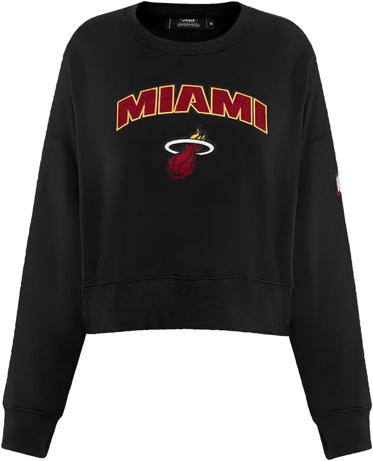 imagePro Standard Womens NBA Classic Chenille Crewneck SweatshirtBlack