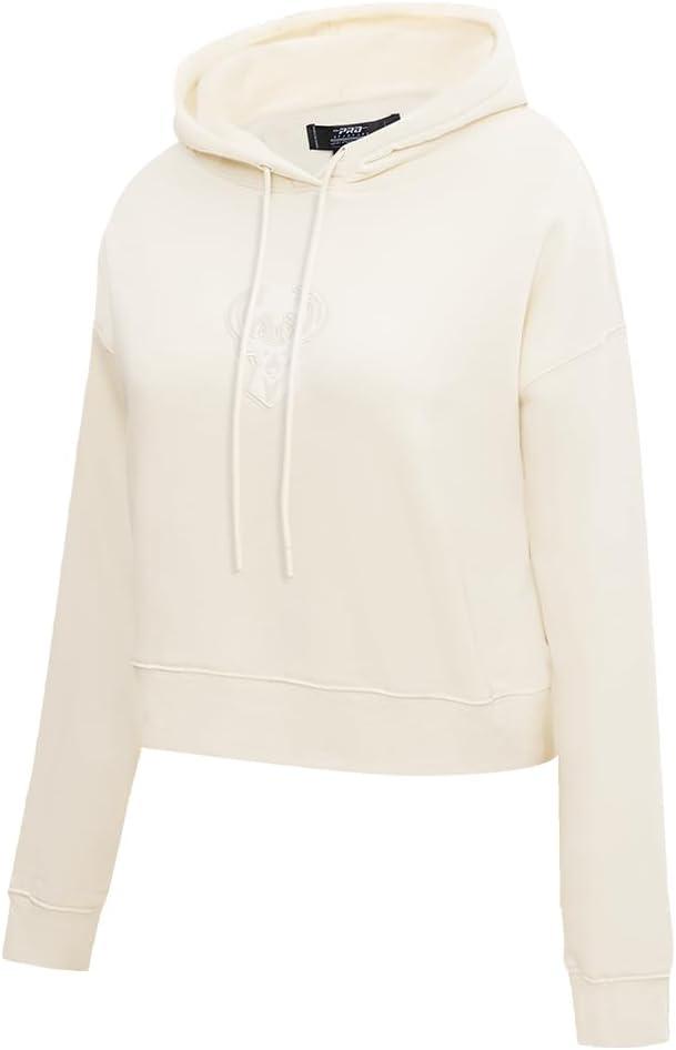 imagePro Standard Womens NBA Neutral Cropped Pullover HoodieEggshell
