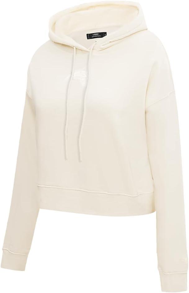 imagePro Standard Womens NBA Neutral Cropped Pullover HoodieEggshell