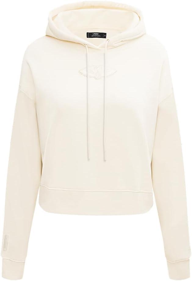 imagePro Standard Womens NBA Neutral Cropped Pullover HoodieEggshell