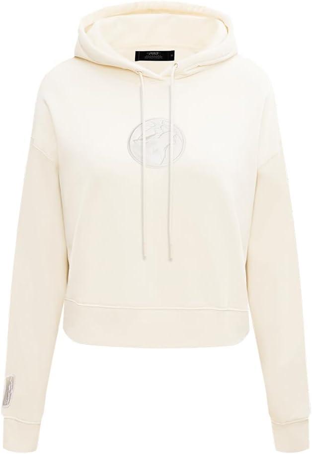 imagePro Standard Womens NBA Neutral Cropped Pullover HoodieEggshell