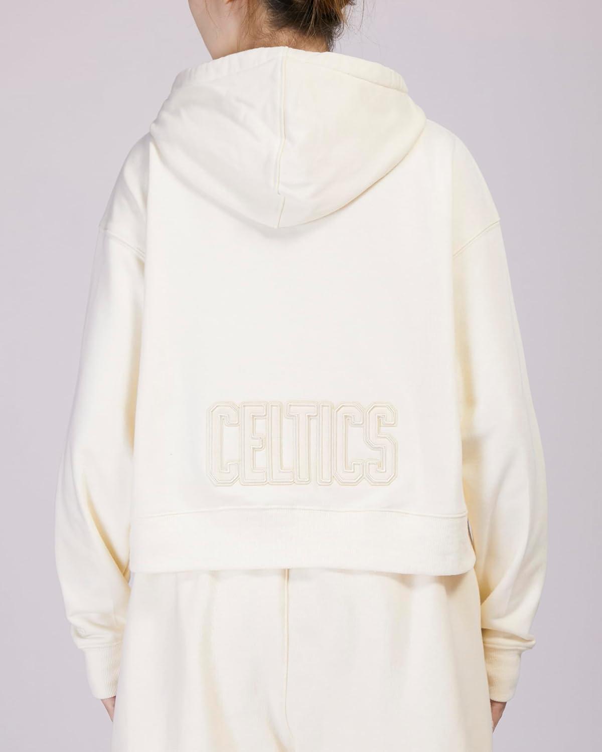 imagePro Standard Womens NBA Neutral Cropped Pullover HoodieEggshell