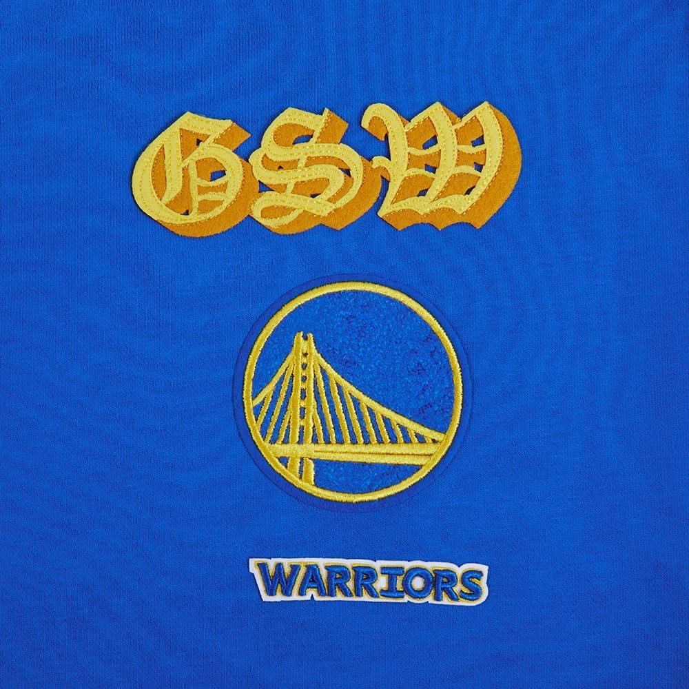 imagePro Standard Womens NBA Old English Brushed Back French Terry Crewneck SweatshirtRoyal Blue