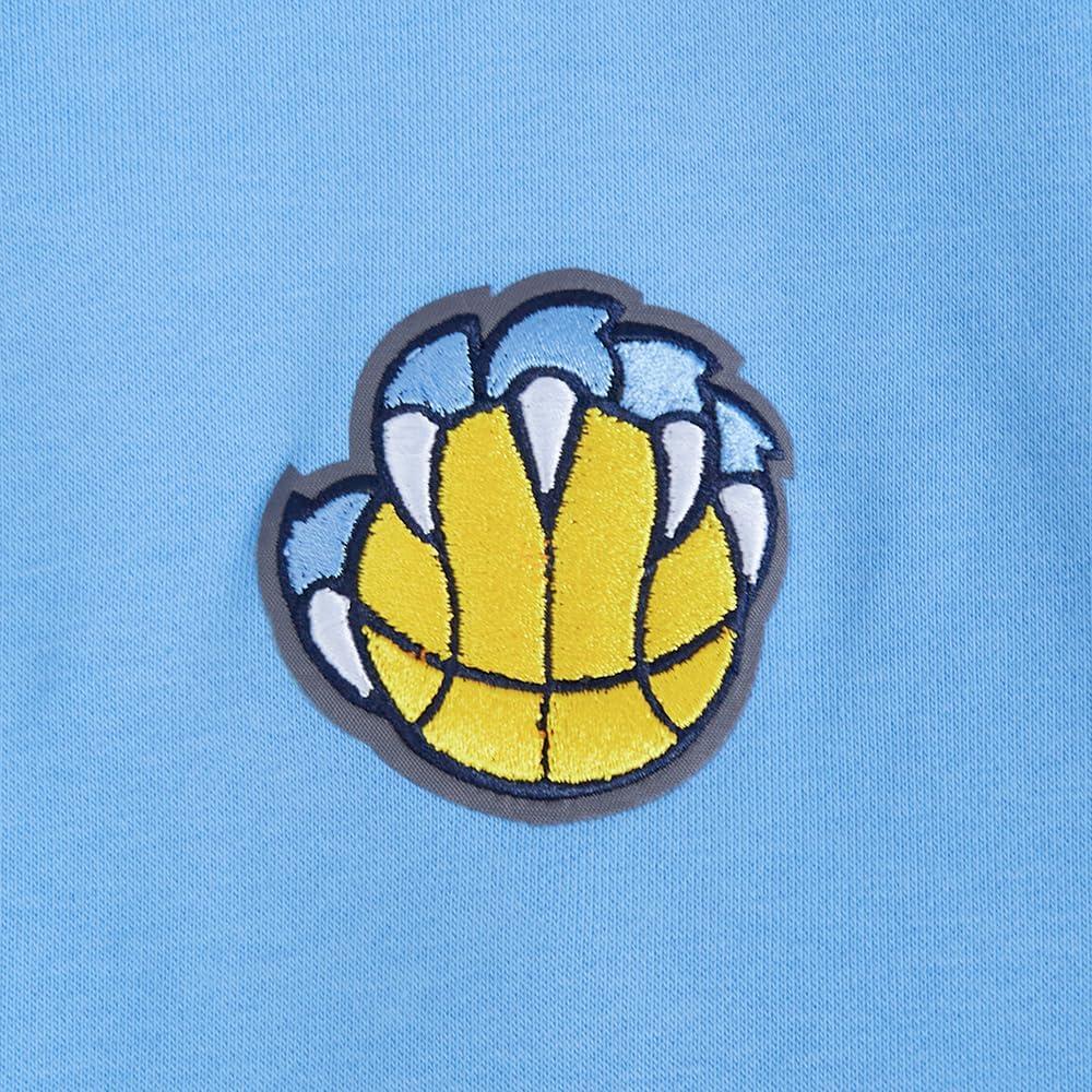 imagePro Standard Womens NBA Old English Brushed Back French Terry Crewneck SweatshirtUniversity Blue
