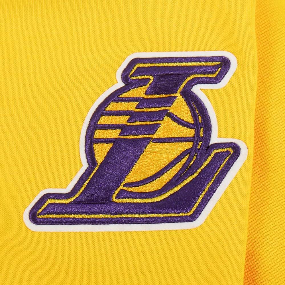 imagePro Standard Womens NBA Old English Brushed Back French Terry Crewneck SweatshirtYellow