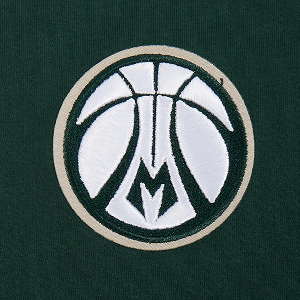 imagePro Standard Womens NBA Old English Cotton Short Sleeve Boxy TeeForest Green