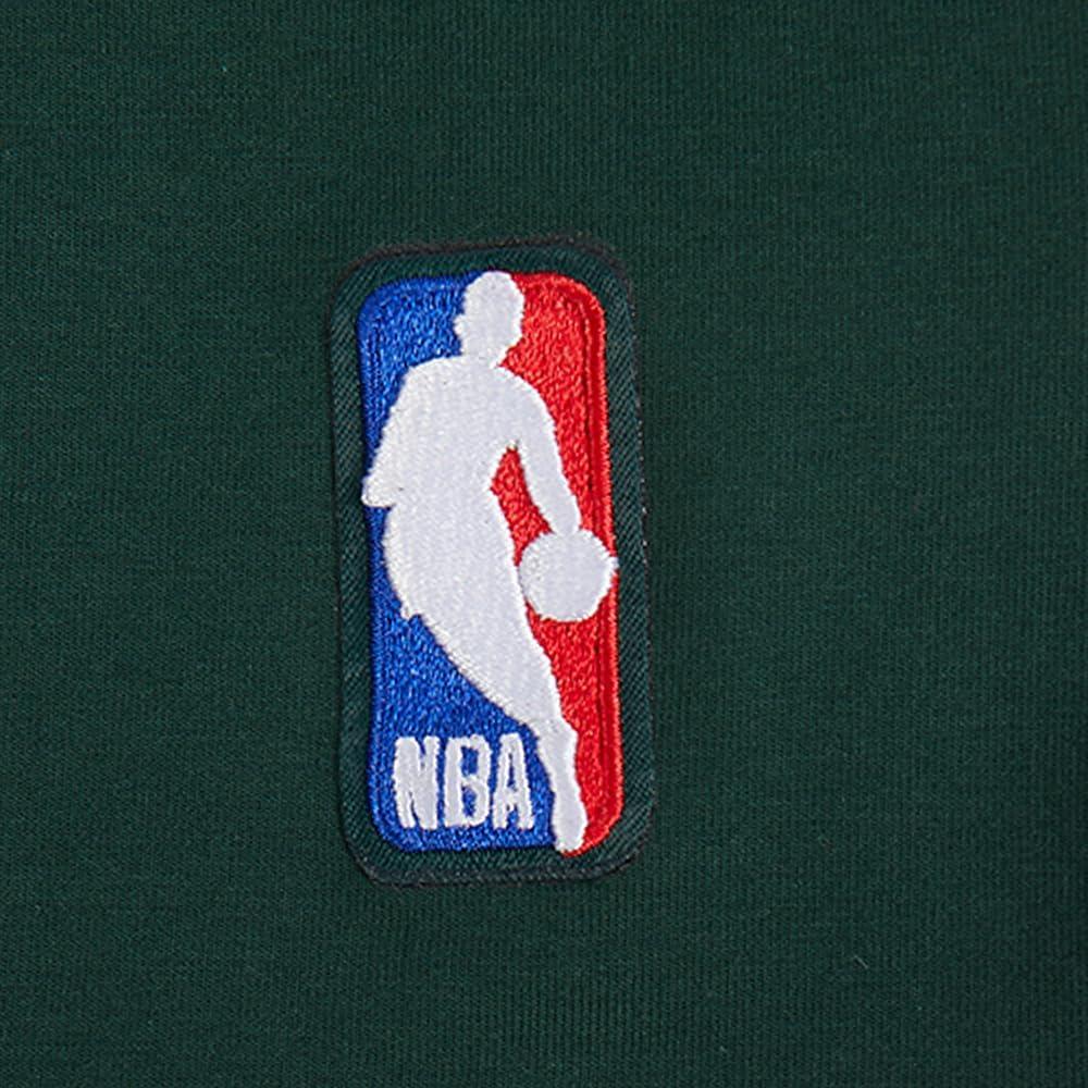 imagePro Standard Womens NBA Old English Cotton Short Sleeve Boxy TeeForest Green