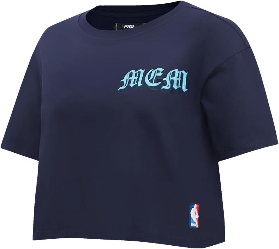 imagePro Standard Womens NBA Old English Cotton Short Sleeve Boxy TeeMidnight Navy