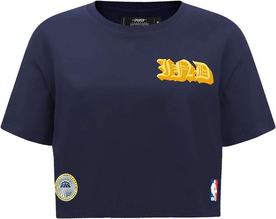 imagePro Standard Womens NBA Old English Cotton Short Sleeve Boxy TeeMidnight Navy
