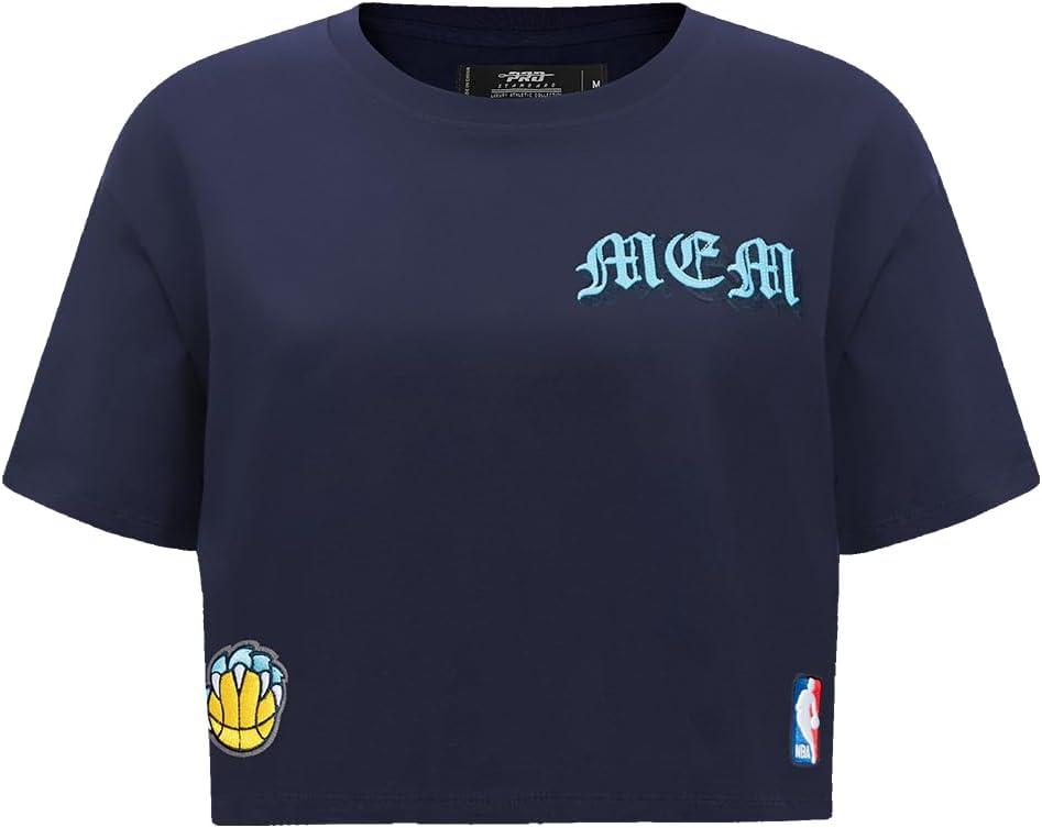 imagePro Standard Womens NBA Old English Cotton Short Sleeve Boxy TeeMidnight Navy