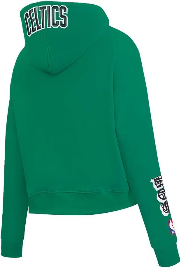 imagePro Standard Womens NBA Old English Cropped Pullover HoodieKelly Green