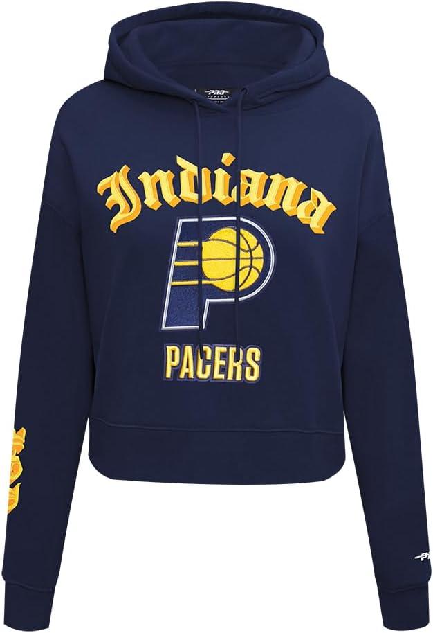 imagePro Standard Womens NBA Old English Cropped Pullover HoodieMidnight Navy