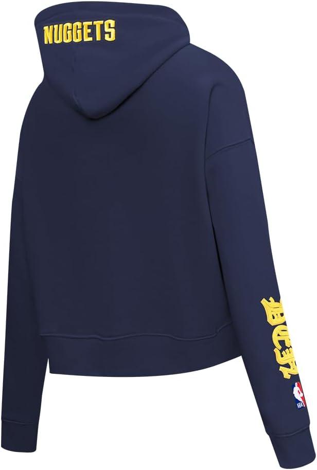 imagePro Standard Womens NBA Old English Cropped Pullover HoodieMidnight Navy