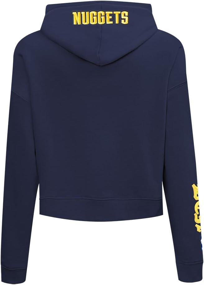 imagePro Standard Womens NBA Old English Cropped Pullover HoodieMidnight Navy