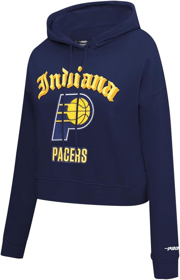 imagePro Standard Womens NBA Old English Cropped Pullover HoodieMidnight Navy