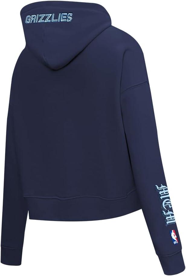 imagePro Standard Womens NBA Old English Cropped Pullover HoodieMidnight Navy