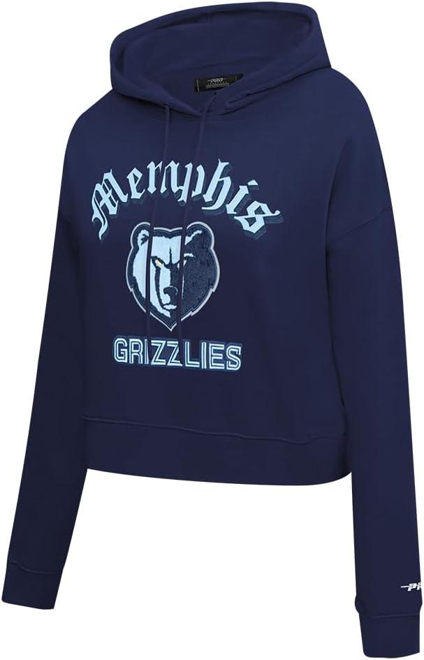 imagePro Standard Womens NBA Old English Cropped Pullover HoodieMidnight Navy
