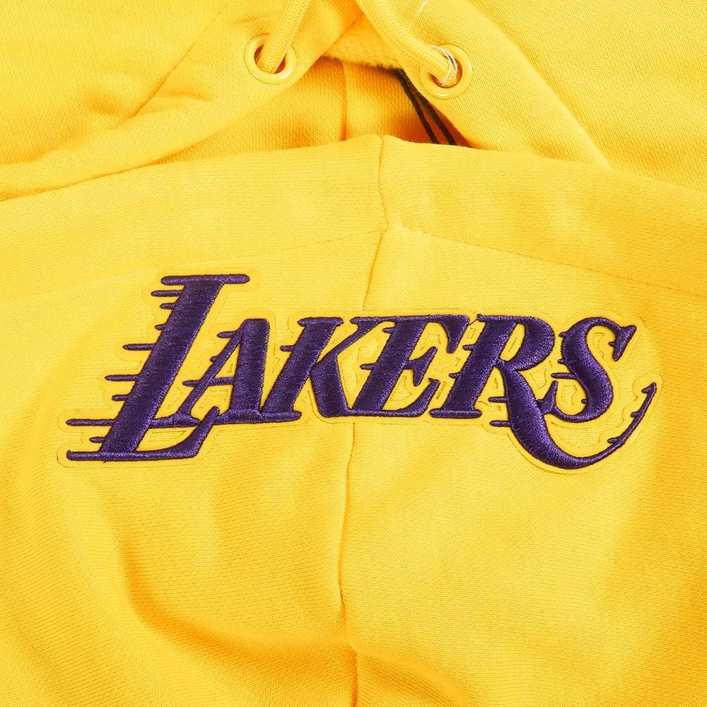 imagePro Standard Womens NBA Old English Cropped Pullover HoodieYellow