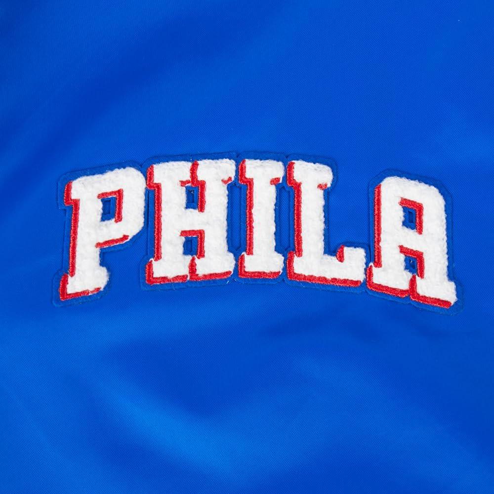 imagePro Standard Womens NBA Retro Classics Satin JacketRoyal BlueRed