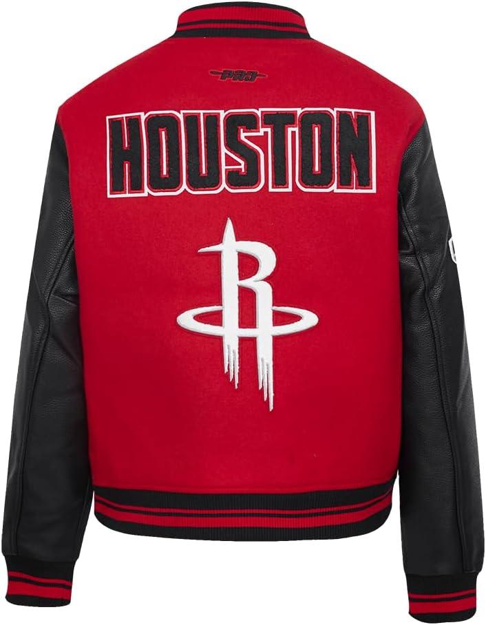 imagePro Standard Womens NBA Retro Classics Varsity JacketRedBlack