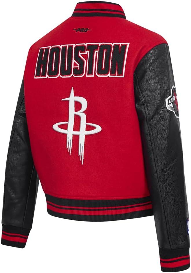 imagePro Standard Womens NBA Retro Classics Varsity JacketRedBlack