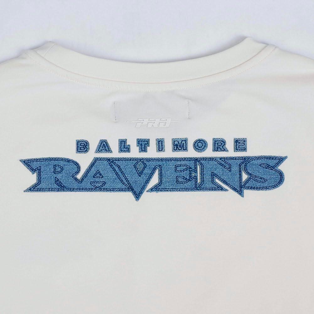 imagePro Standard Womens NFL Baltimore Ravens Varsity Blues Short Sleeve Boxy Tee Linen 2XL