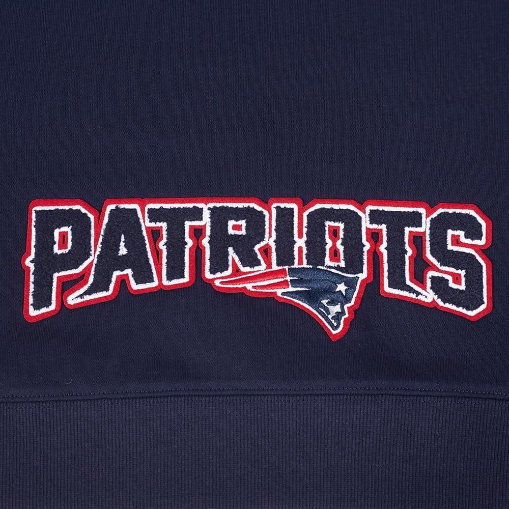 imagePro Standard Womens NFL Classic Chenille Brushed Back French Terry Cropped Pullover HoodieMidnight Navy