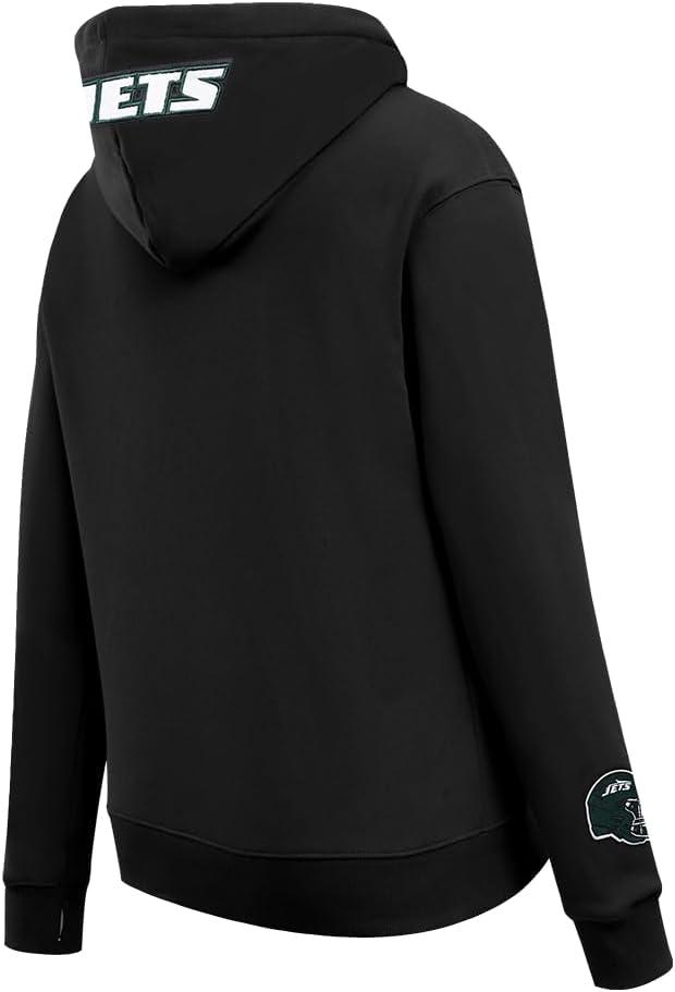 imagePro Standard Womens NFL Classic Chenille Brushed Back French Terry Pull Over HoodieBlack