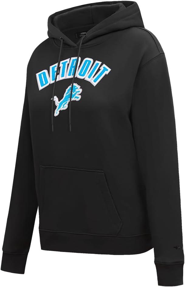 imagePro Standard Womens NFL Classic Chenille Brushed Back French Terry Pull Over HoodieBlack
