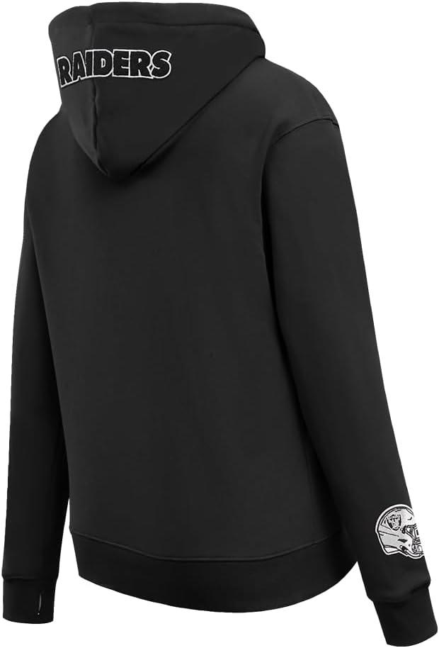 imagePro Standard Womens NFL Classic Chenille Brushed Back French Terry Pull Over HoodieBlack