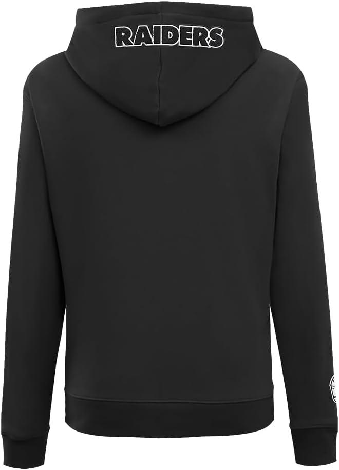 imagePro Standard Womens NFL Classic Chenille Brushed Back French Terry Pull Over HoodieBlack