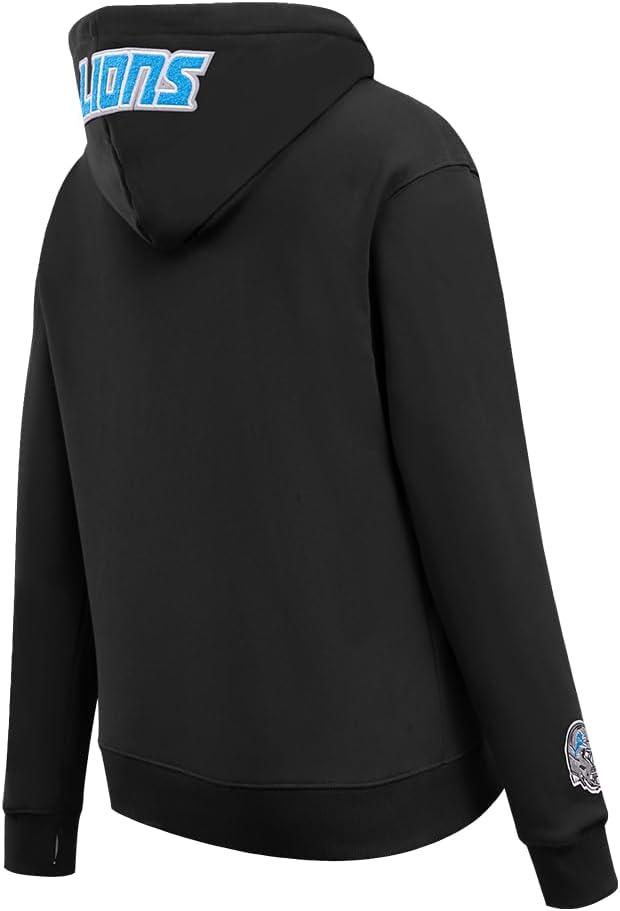 imagePro Standard Womens NFL Classic Chenille Brushed Back French Terry Pull Over HoodieBlack