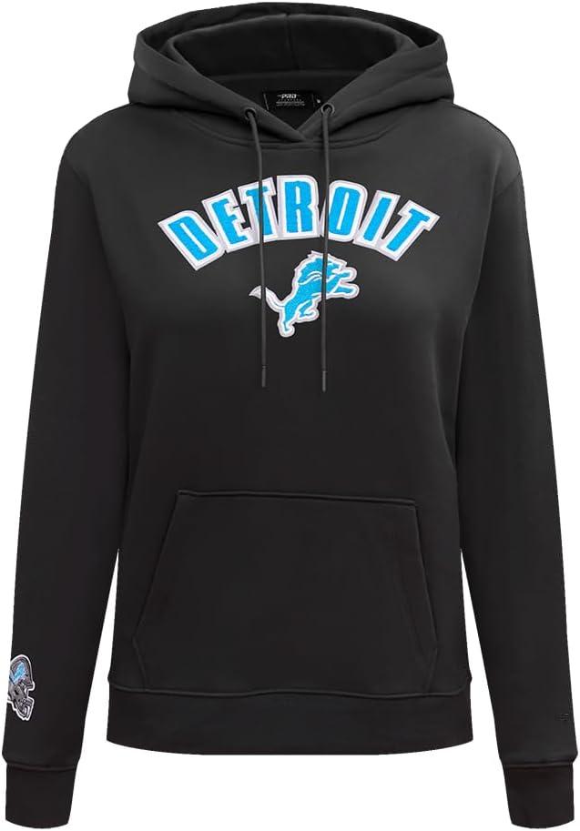 imagePro Standard Womens NFL Classic Chenille Brushed Back French Terry Pull Over HoodieBlack
