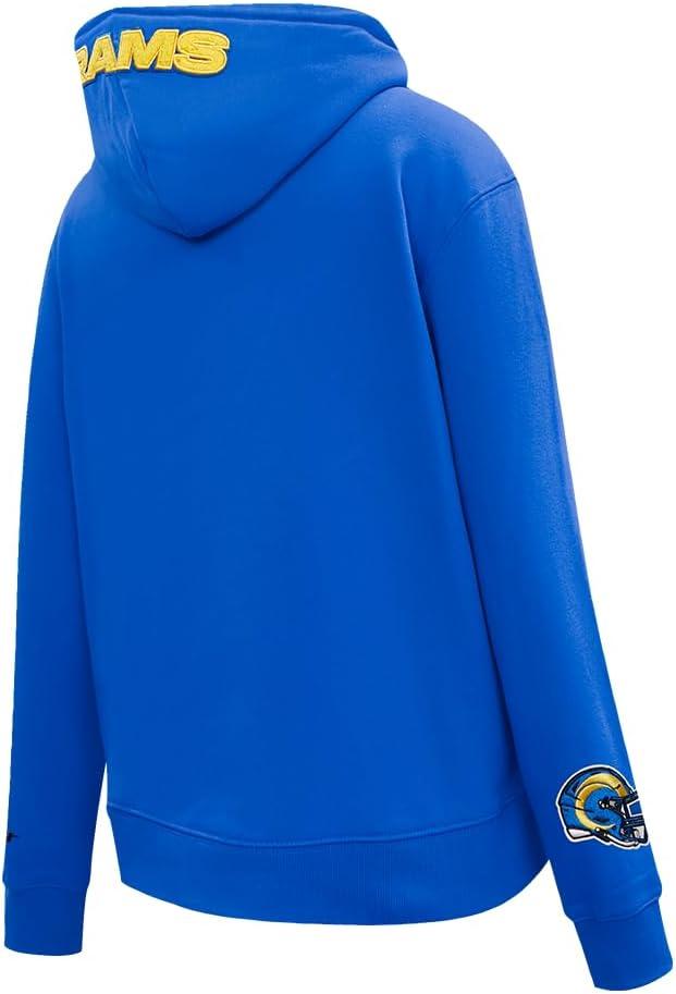 imagePro Standard Womens NFL Classic Chenille Brushed Back French Terry Pull Over HoodieRoyal Blue