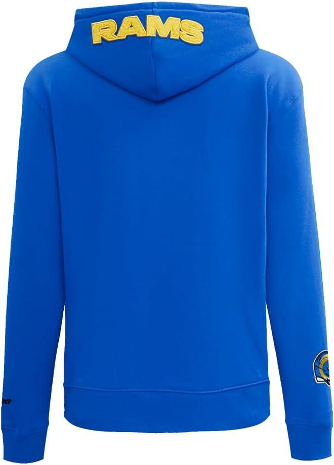 imagePro Standard Womens NFL Classic Chenille Brushed Back French Terry Pull Over HoodieRoyal Blue